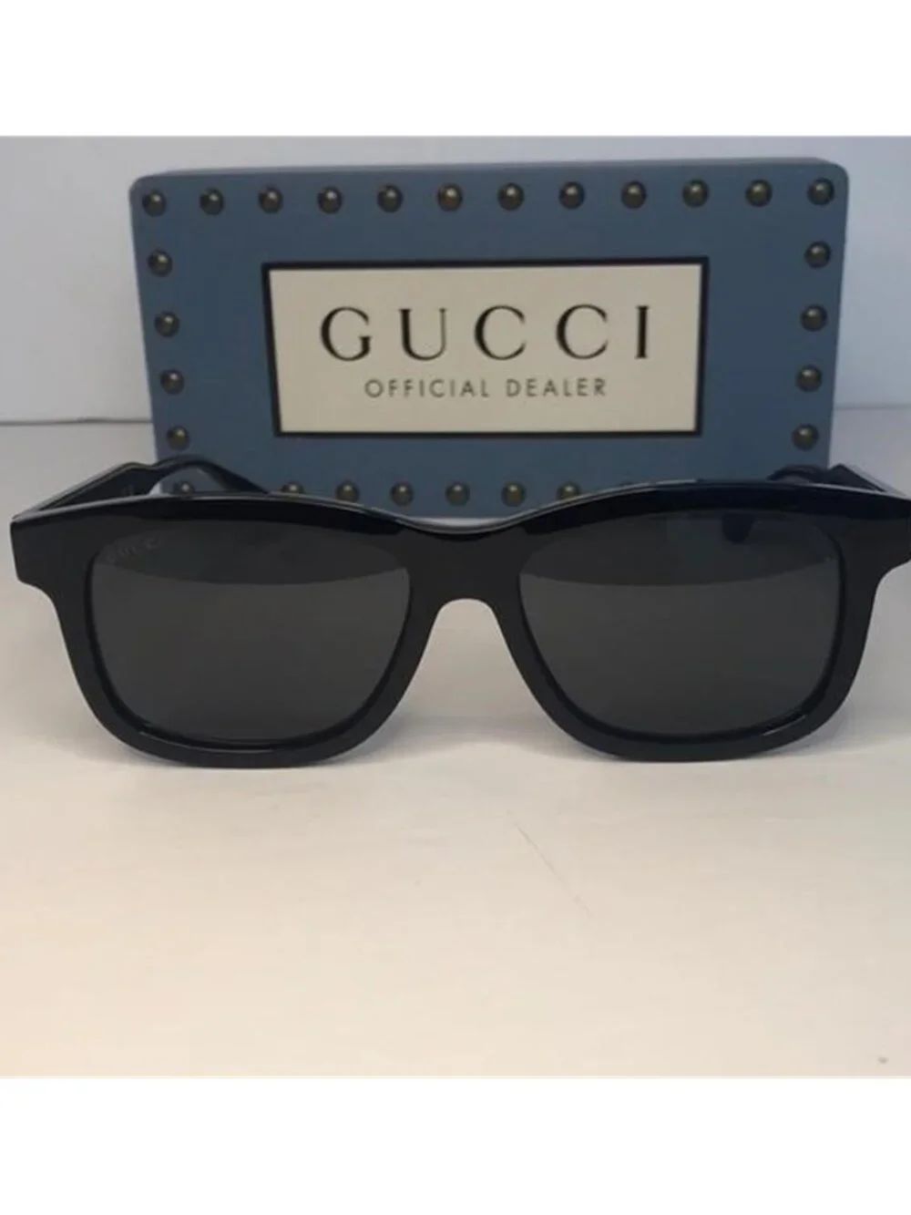 GUCCI Grey Square Men's Sunglasses GG0824S 005 55